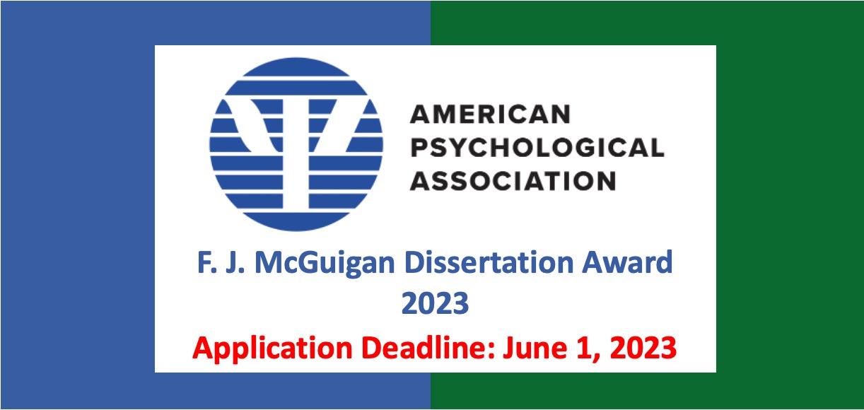 Read more about the article F. J. McGuigan Dissertation Award 2024