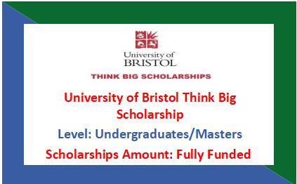 Read more about the article University of Bristol Think Big Scholarship 2023
