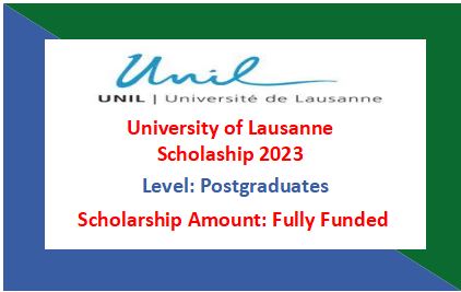Read more about the article University of Lausanne Scholarship 2024